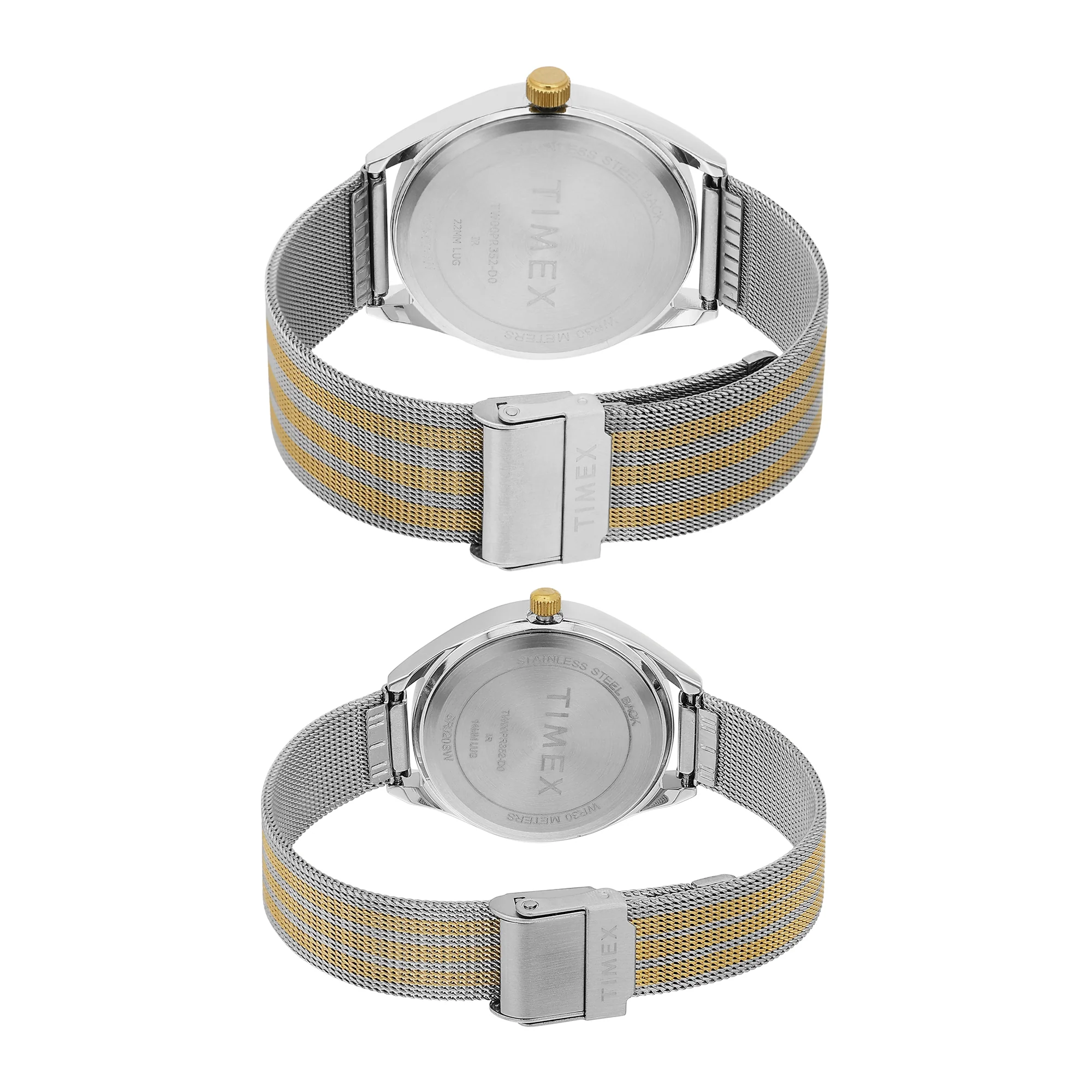 TIMEX Trendline Silver Round Dial Analog Pair's Watch - TW00PR352 - Image 4