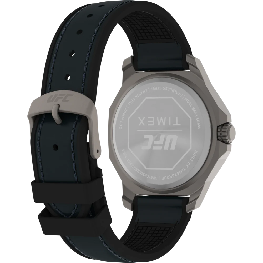 Timex UFC Reveal 41mm Silicone Backed Leather Strap Watch -TW2V85700X6 - Image 3