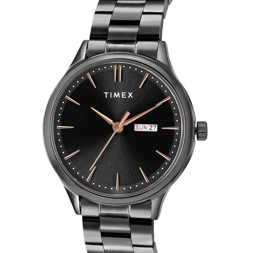 Timex Unisex Black Round Analog Pair Watch- TW00ZP007 - Image 4