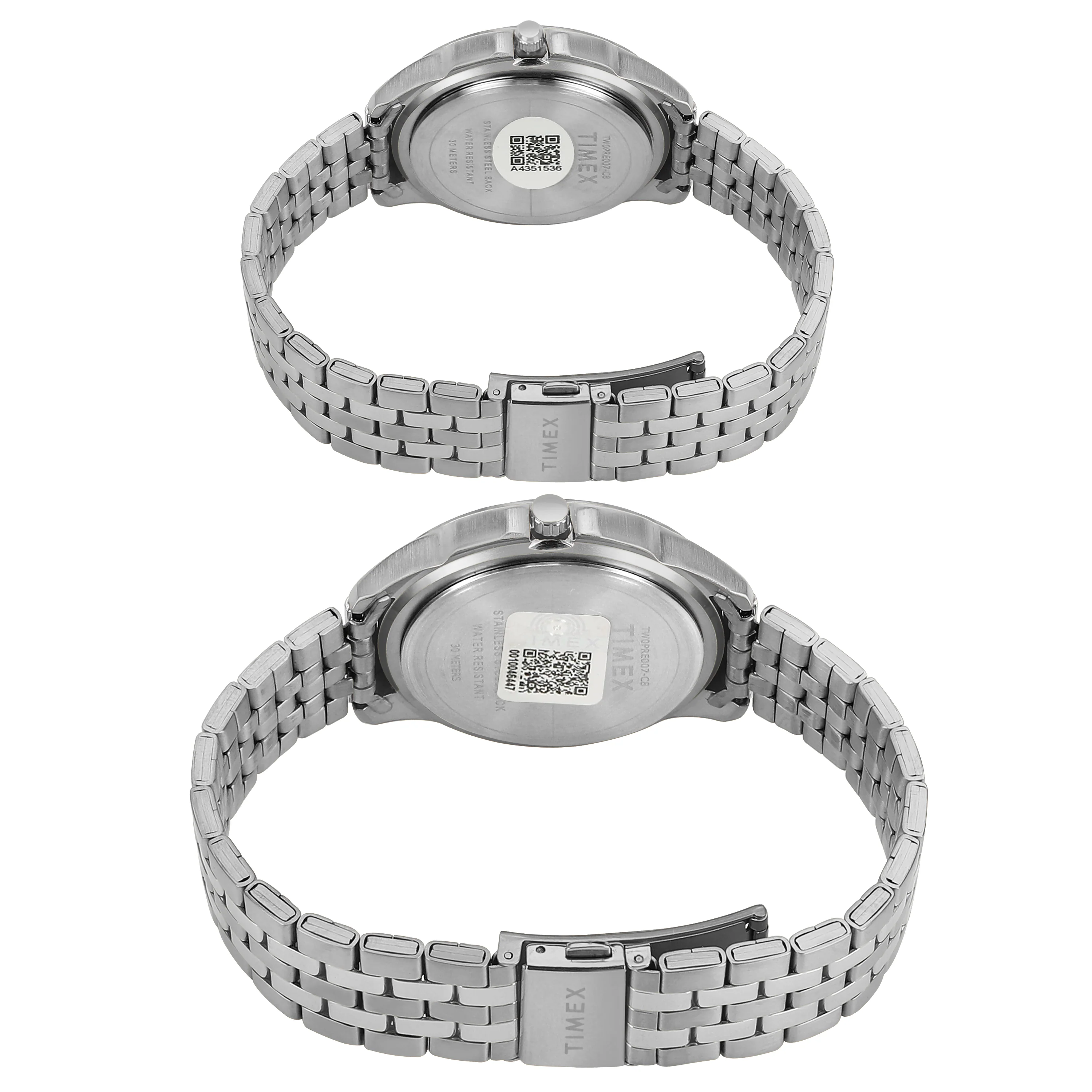 TIMEX Unisex Blue Round Dial Analog Pair Watch - TW0PRE006 - Image 4