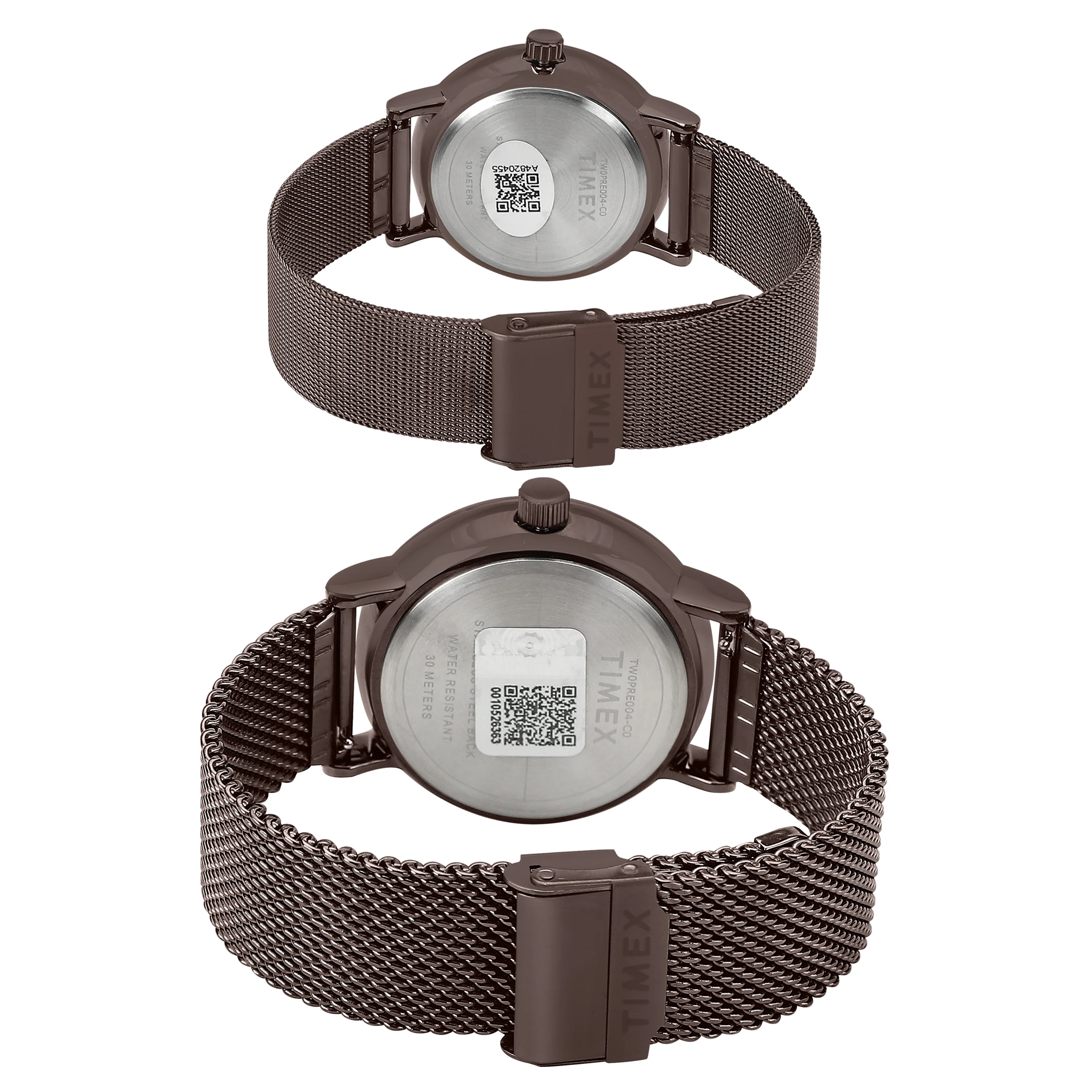 TIMEX Unisex Brown Round Dial Analog Pair Watch - TW0PRE004 - Image 4