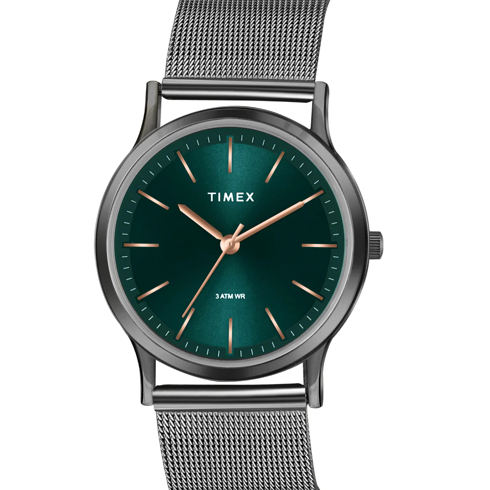 Timex Unisex Green Round Analog Pair Watch- TW00ZP003 - Image 4