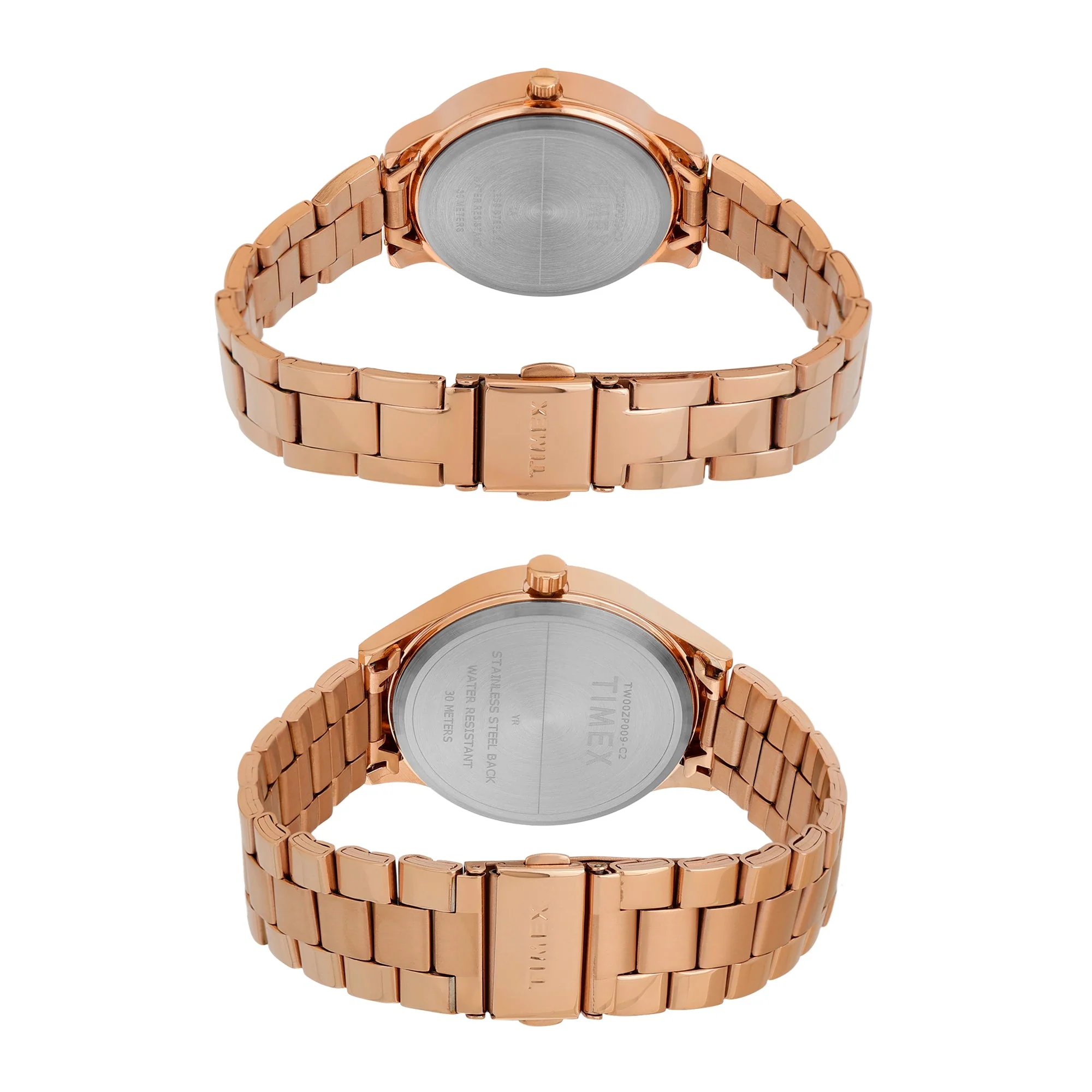Timex Unisex Silver Round Analog Pair Watch- TW00ZP008 - Image 4