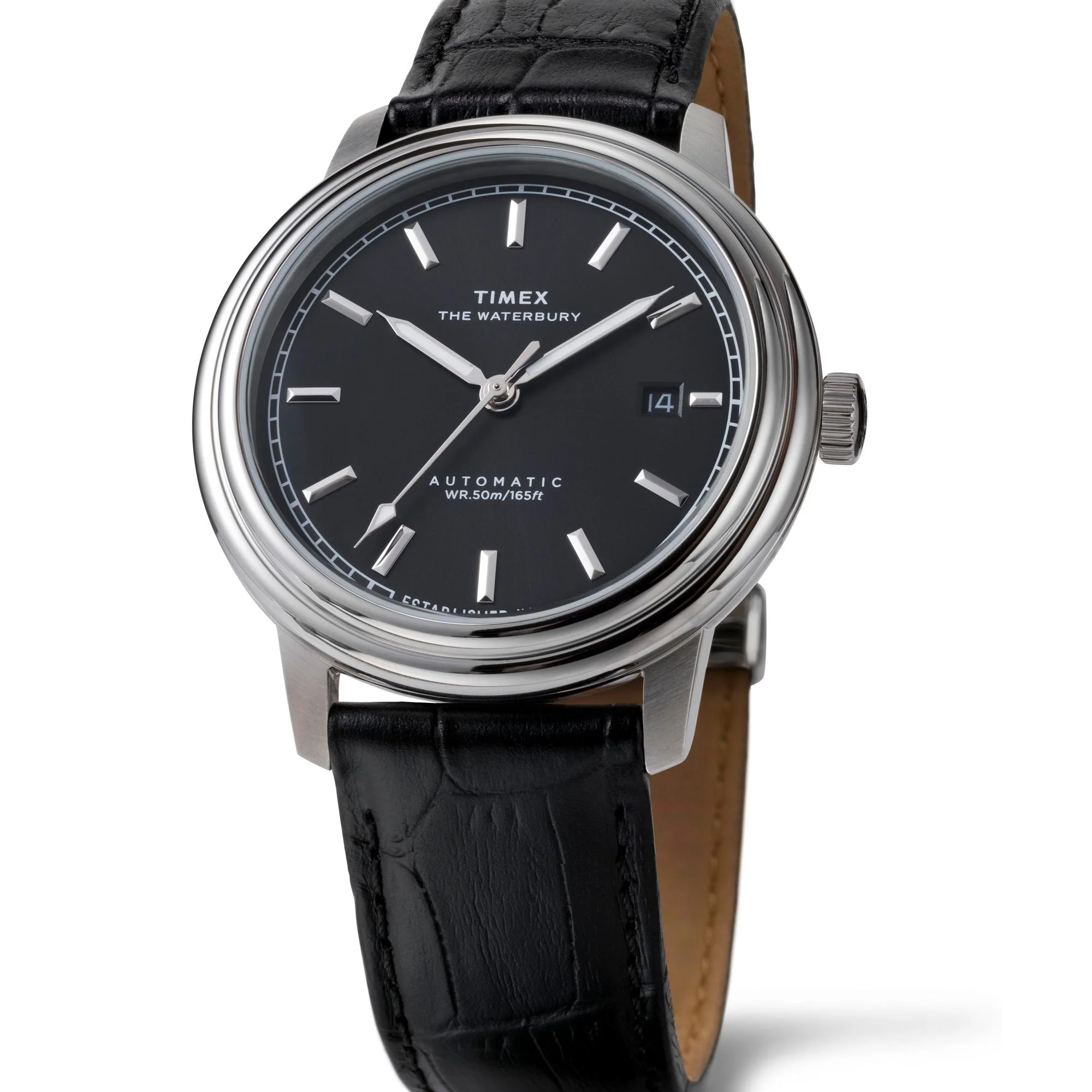 TIMEX Waterbury Black Round Dial Mechanical Automatic Men's Watch - TW2Y23000UJ - Image 6