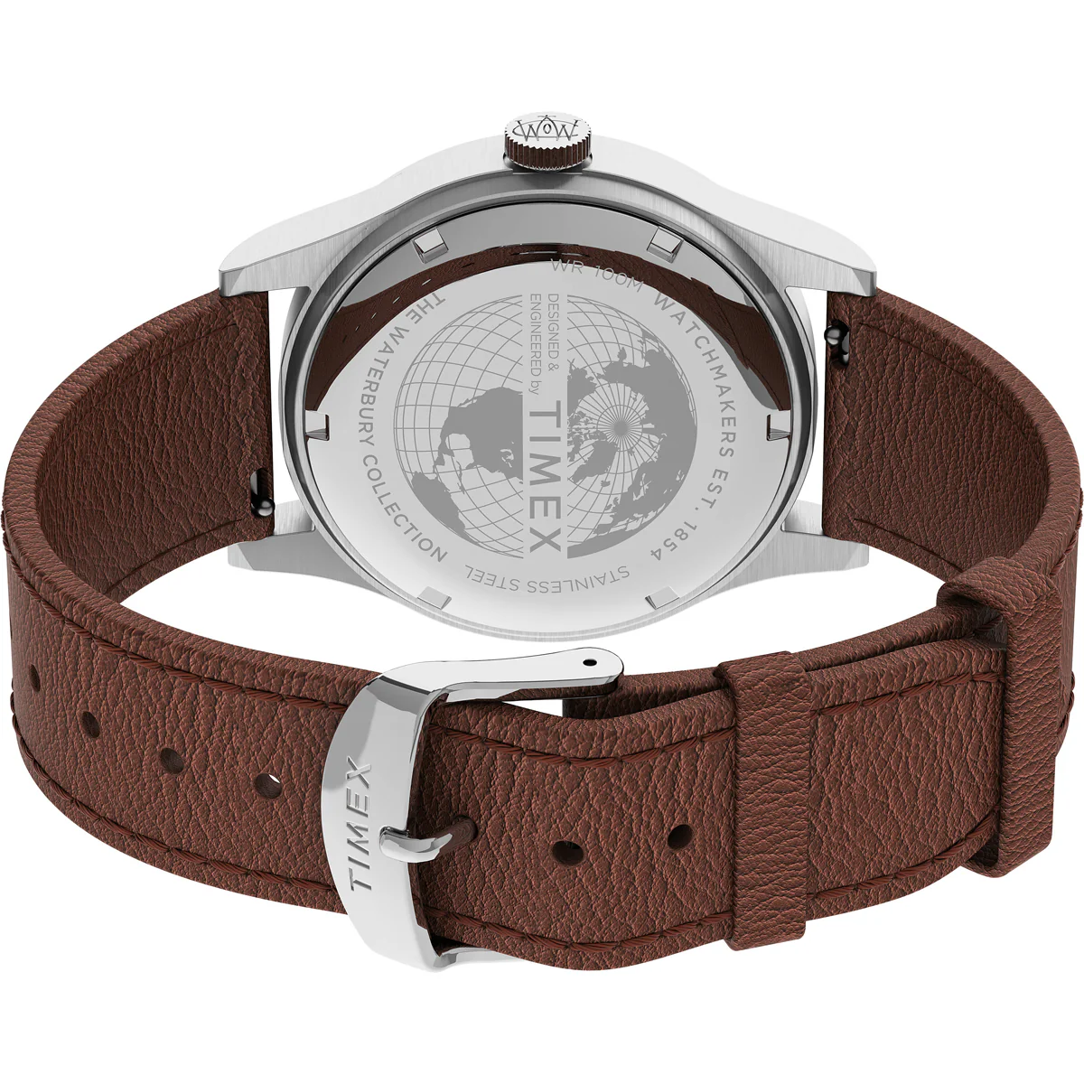 Waterbury Traditional Day-Date 39mm Leather Strap Watch - Image 3