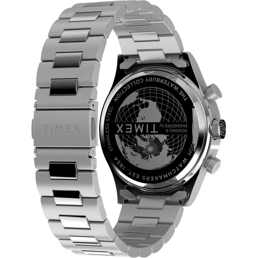 Waterbury Traditional Fly Back Chronograph 43mm Stainless Steel Bracelet Watch - Image 2