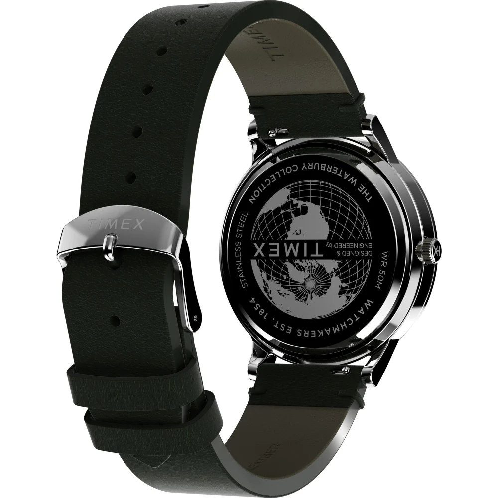 Waterbury Classic 40mm Leather Strap Watch - Image 2