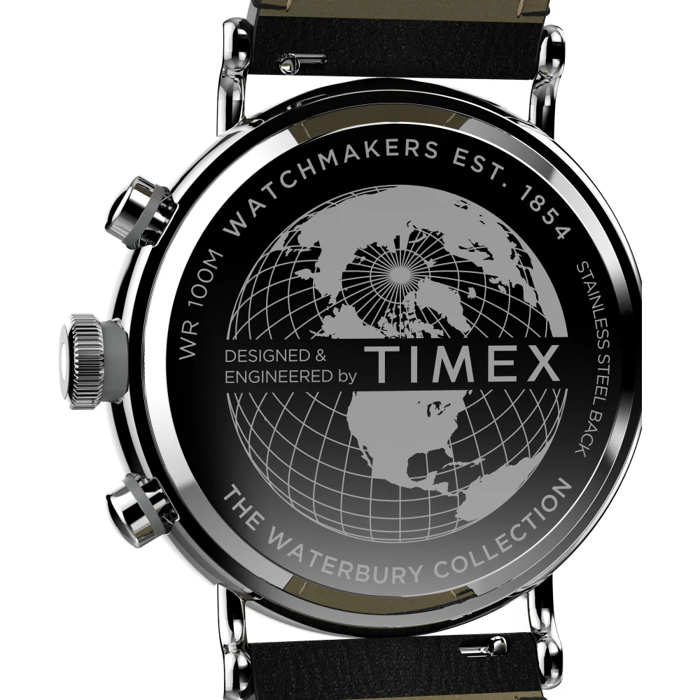 Waterbury Standard 43mm Leather Strap Watch - Image 3