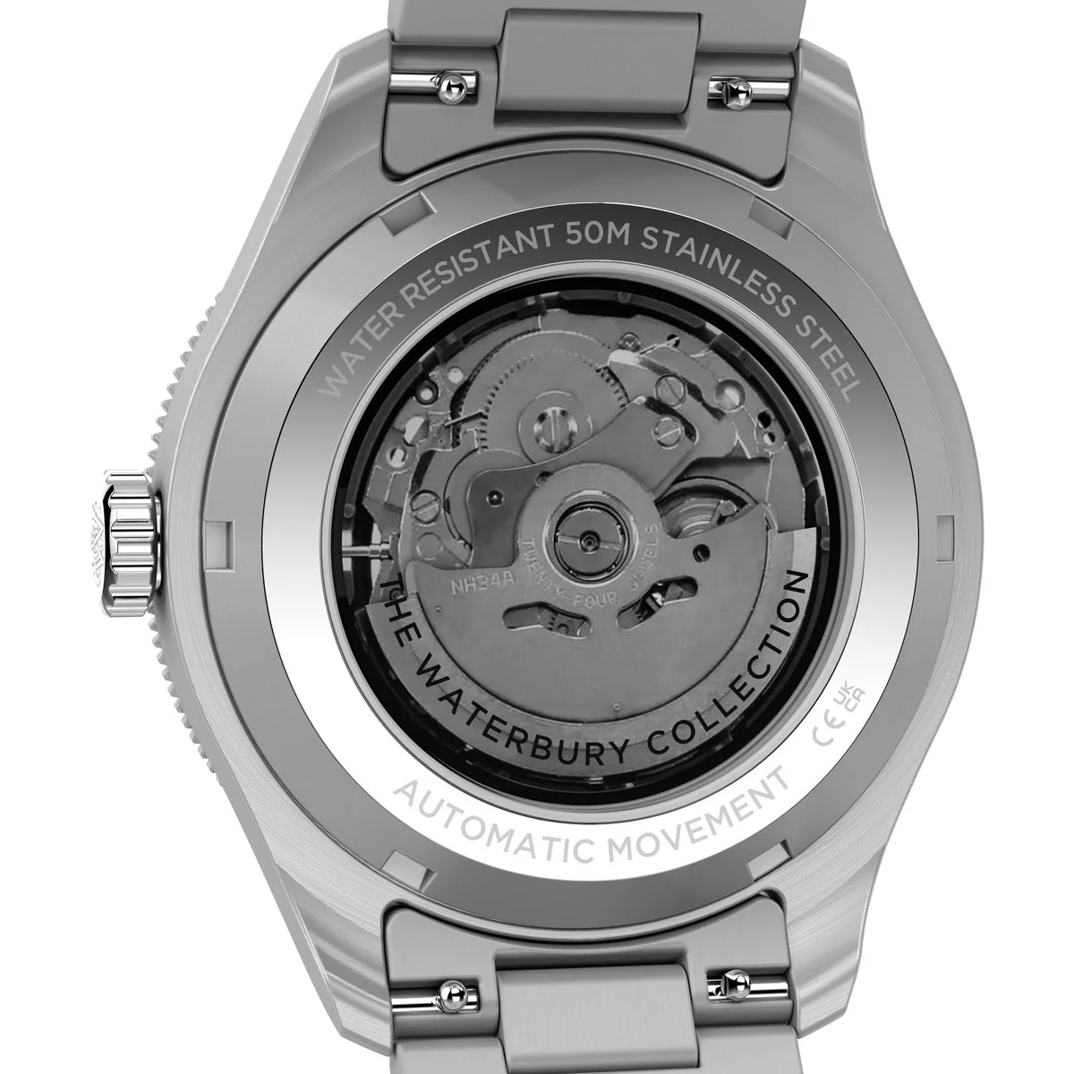 Timex Waterbury Round 42mm Black Dial Mechanical Automatic Men Watch - TW2Y60600UJ - Image 4