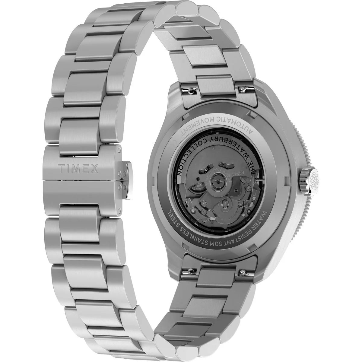 Timex Waterbury Round 42mm Black Dial Mechanical Automatic Men Watch - TW2Y60600UJ - Image 5