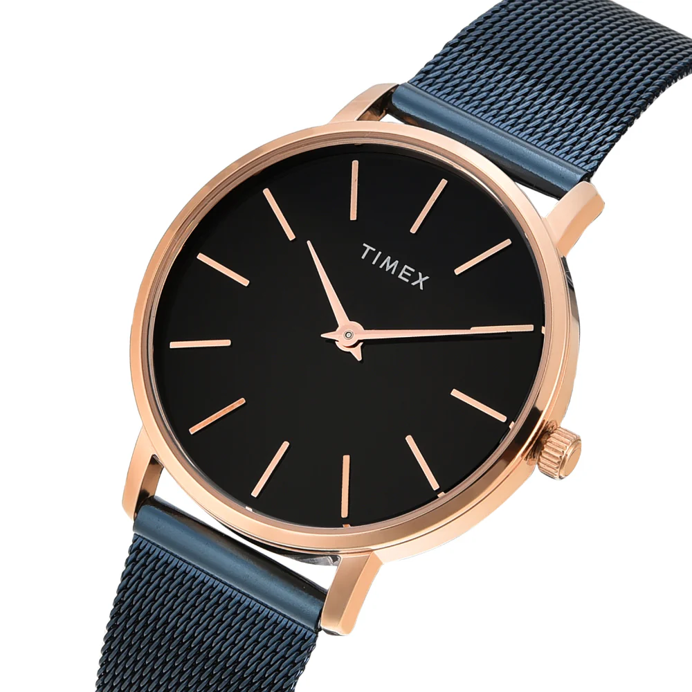 Timex Women Black Round Analog Dial Watch- TWEL15611 - Image 2