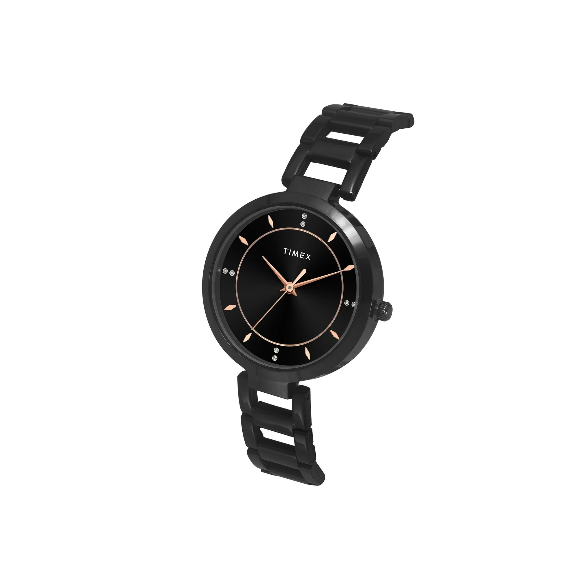 TIMEX Women Black Round Dial Analog Watch - TWEL107SMU14 - Image 5