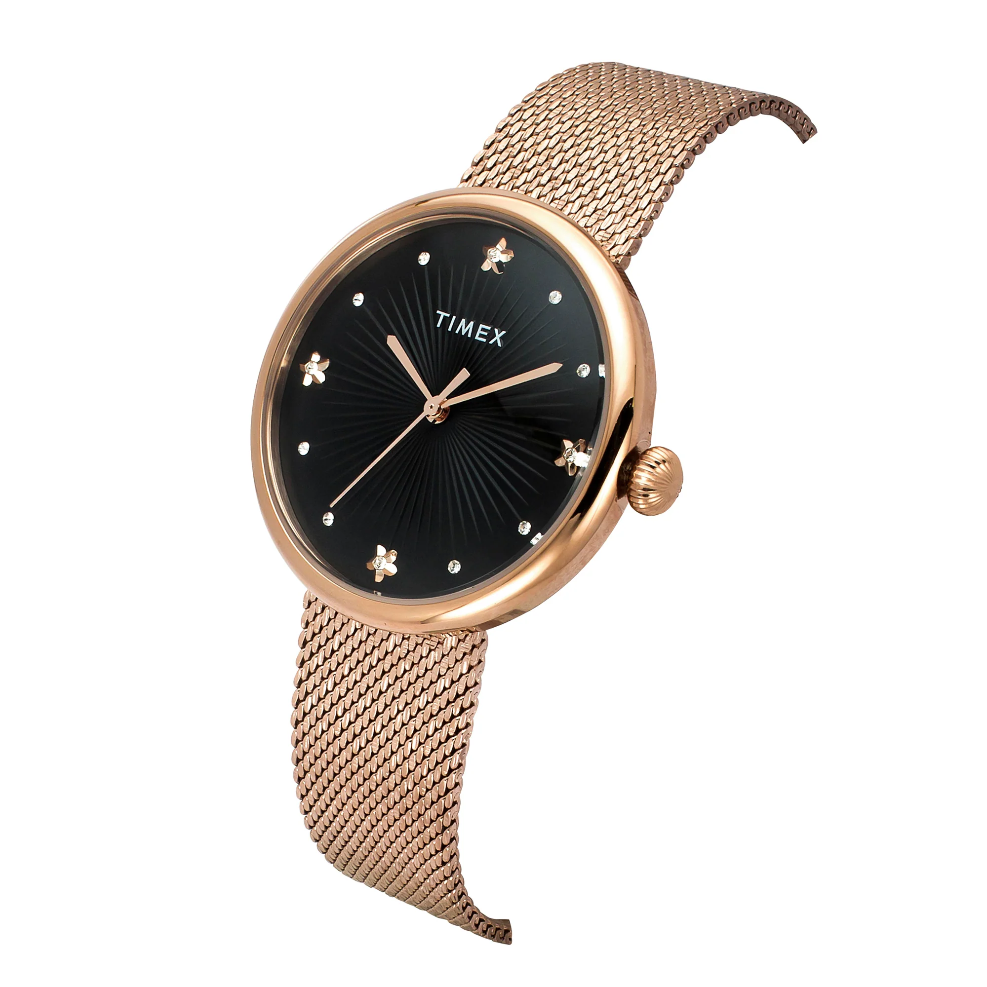 TIMEX Women Black Round Dial Analog Watch - TWEL19303 - Image 2