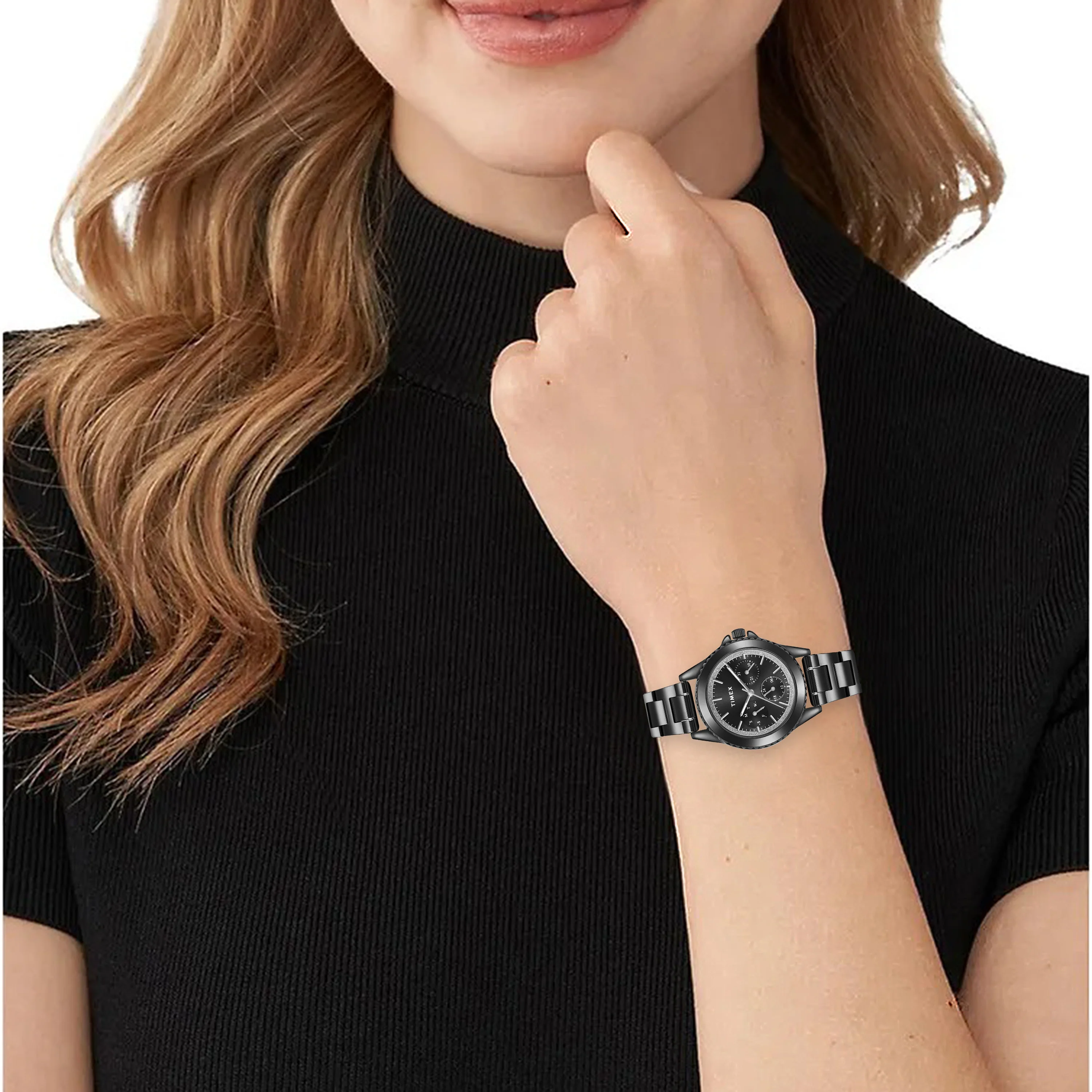TIMEX Women Black Round Dial Analog Watch - TWHL35SMU08 - Image 5