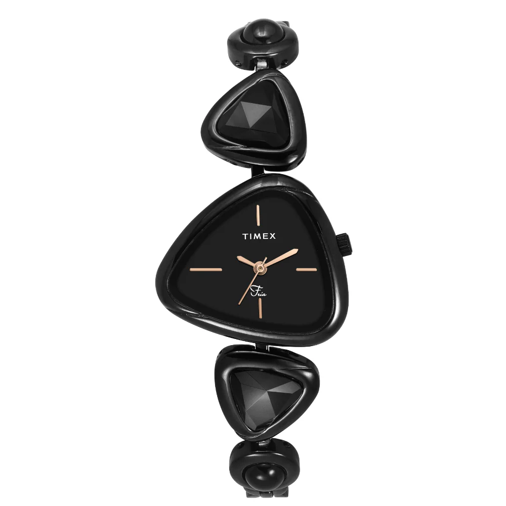 Timex Fria Women Black Triangle Analog Watch - TWEL17701 - Image 2
