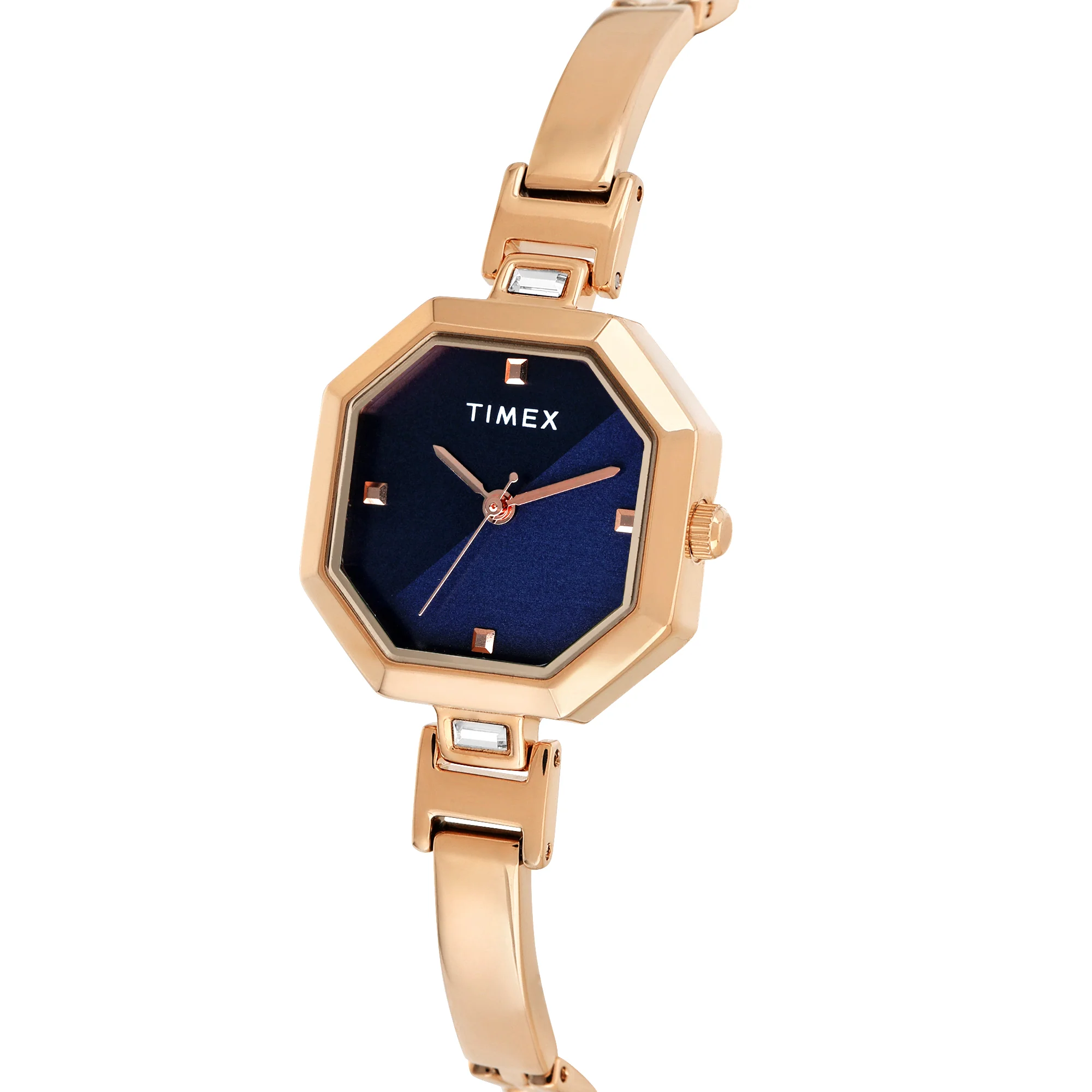 TIMEX Women Blue Octagonal Dial Analog Watch - TWEL195SMU03 - Image 2