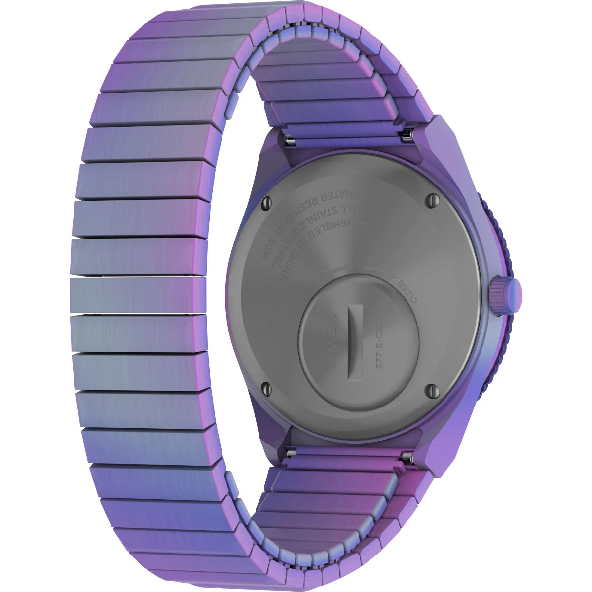 Q Timex 36mm Stainless Steel Expansion Band Watch - Image 3
