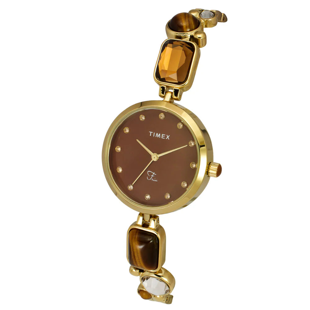 Timex Fria Women Brown Round Analog Watch - TWEL17800 - Image 2