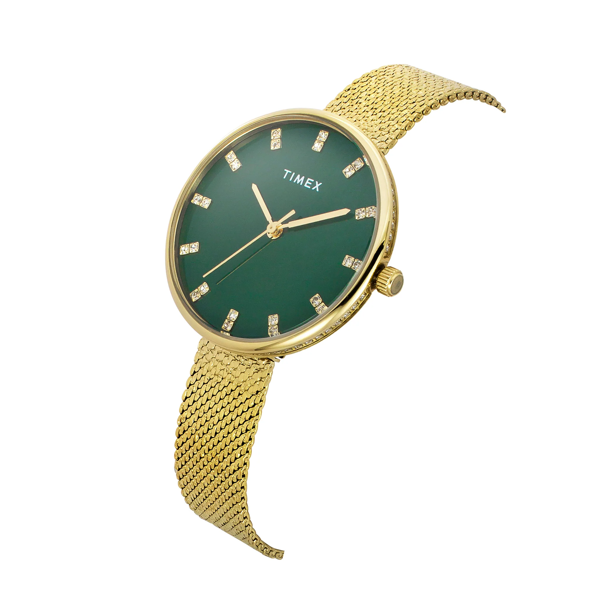 TIMEX Women Green Round Dial Analog Watch - TWEL21501 - Image 2