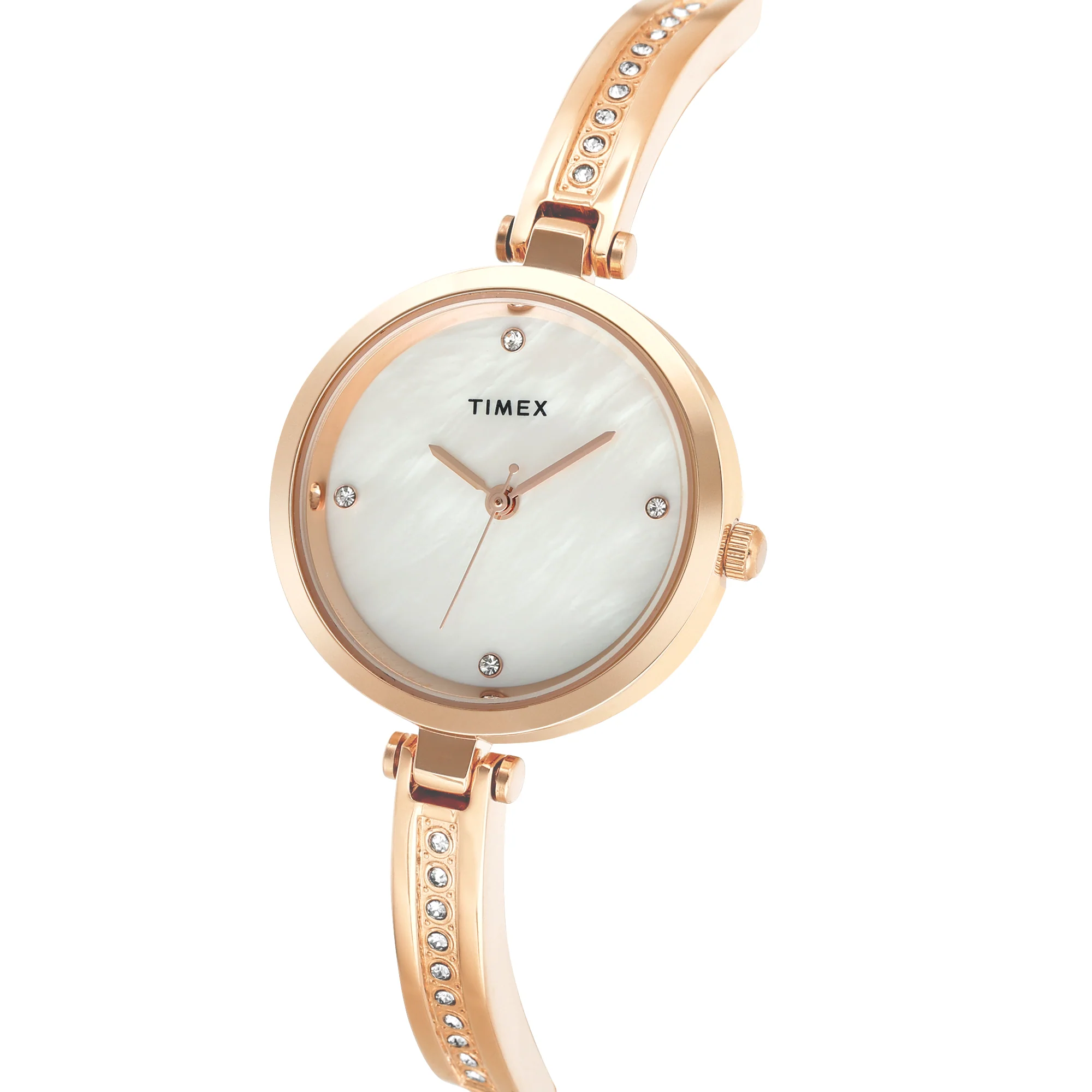TIMEX Women Mother of Pearl Natural Round Dial Analog Watch - TWEL200SMU05 - Image 3