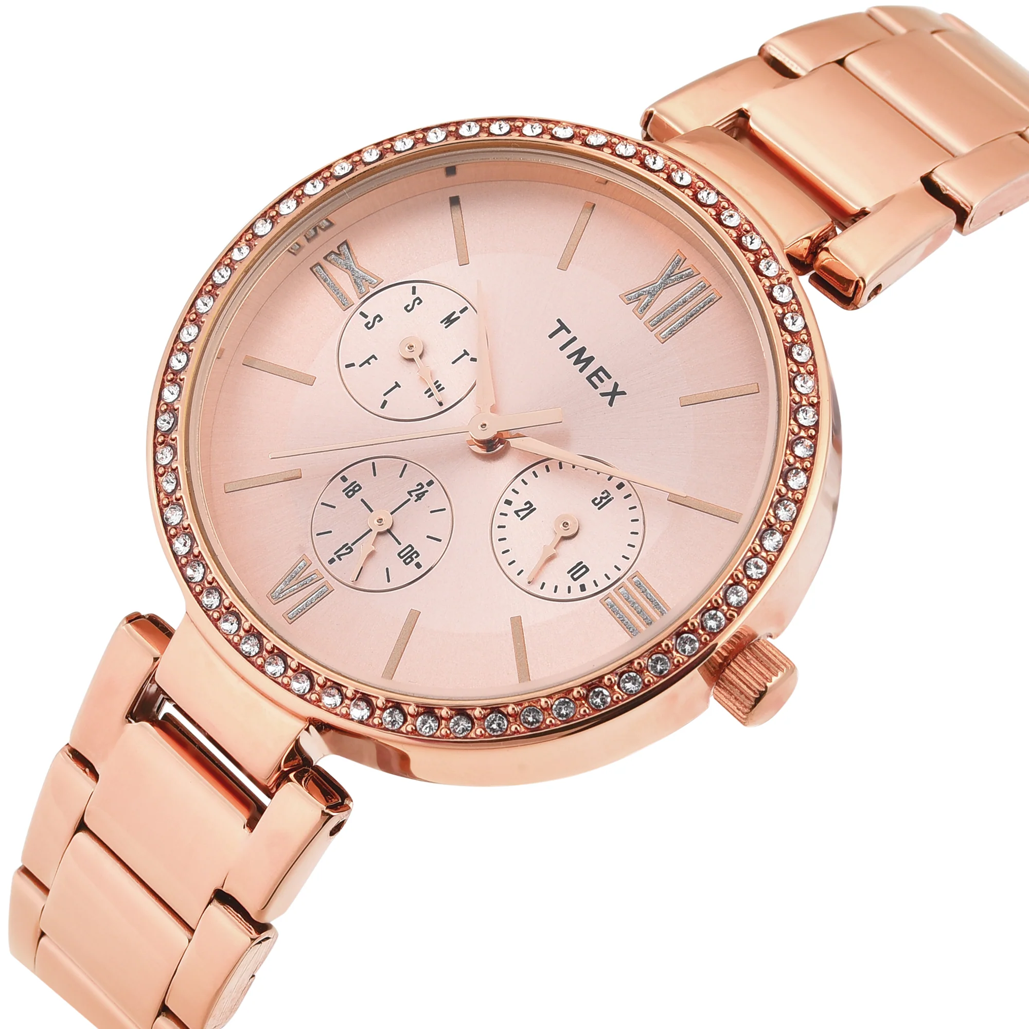 TIMEX Women Pink Round Dial Analog Watch - TWEL18707 - Image 2