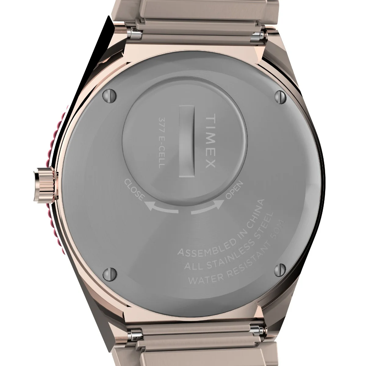 Q Timex 36mm Stainless Steel Expansion Band Watch - Image 5