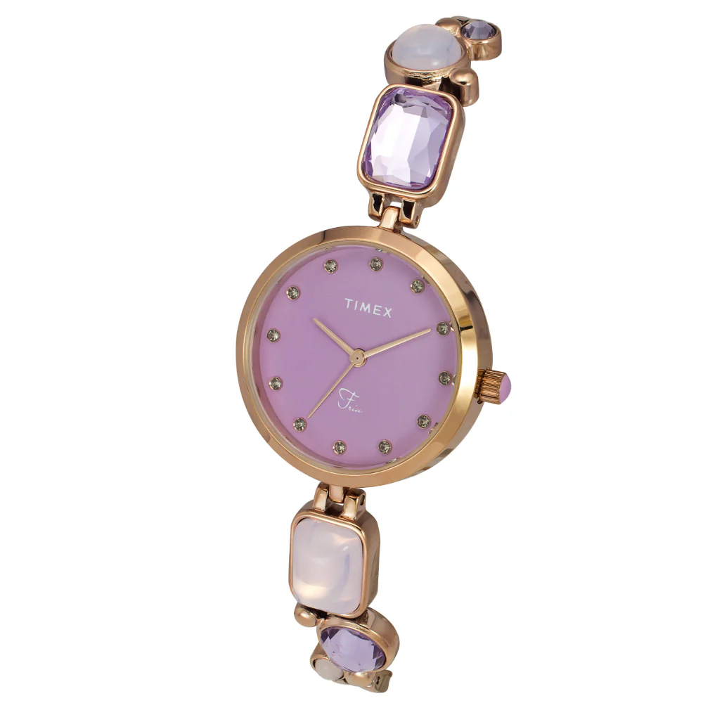 Timex Fria Women Purple Round Analog Watch - TWEL17803 - Image 2
