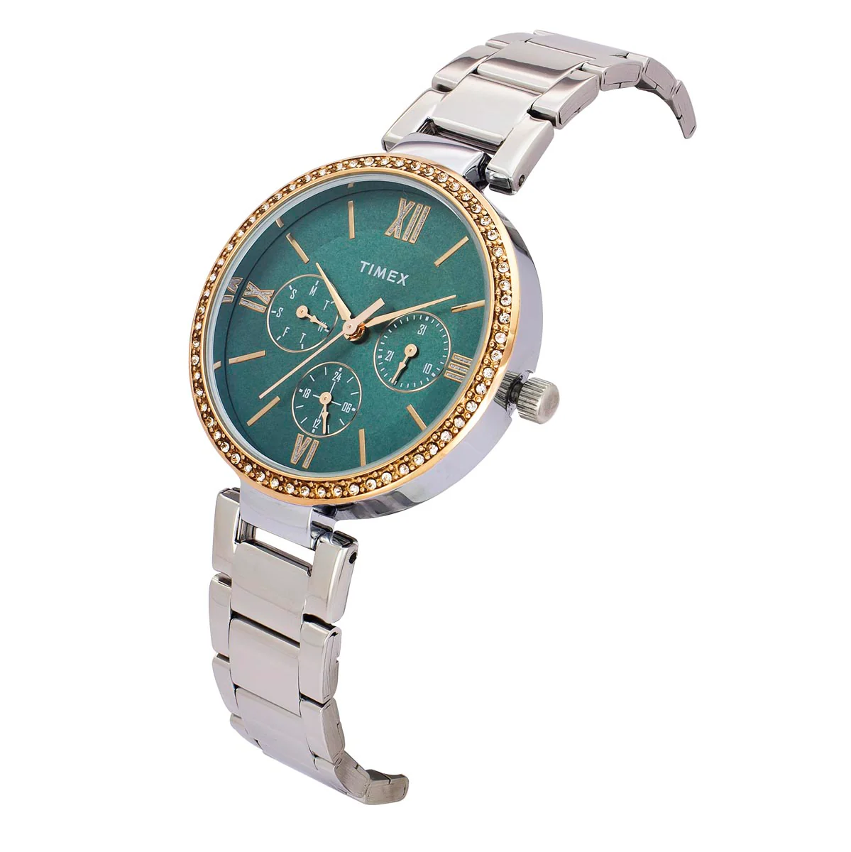 TIMEX Women Teal Round Dial Analog Watch - TWEL18706 - Image 2