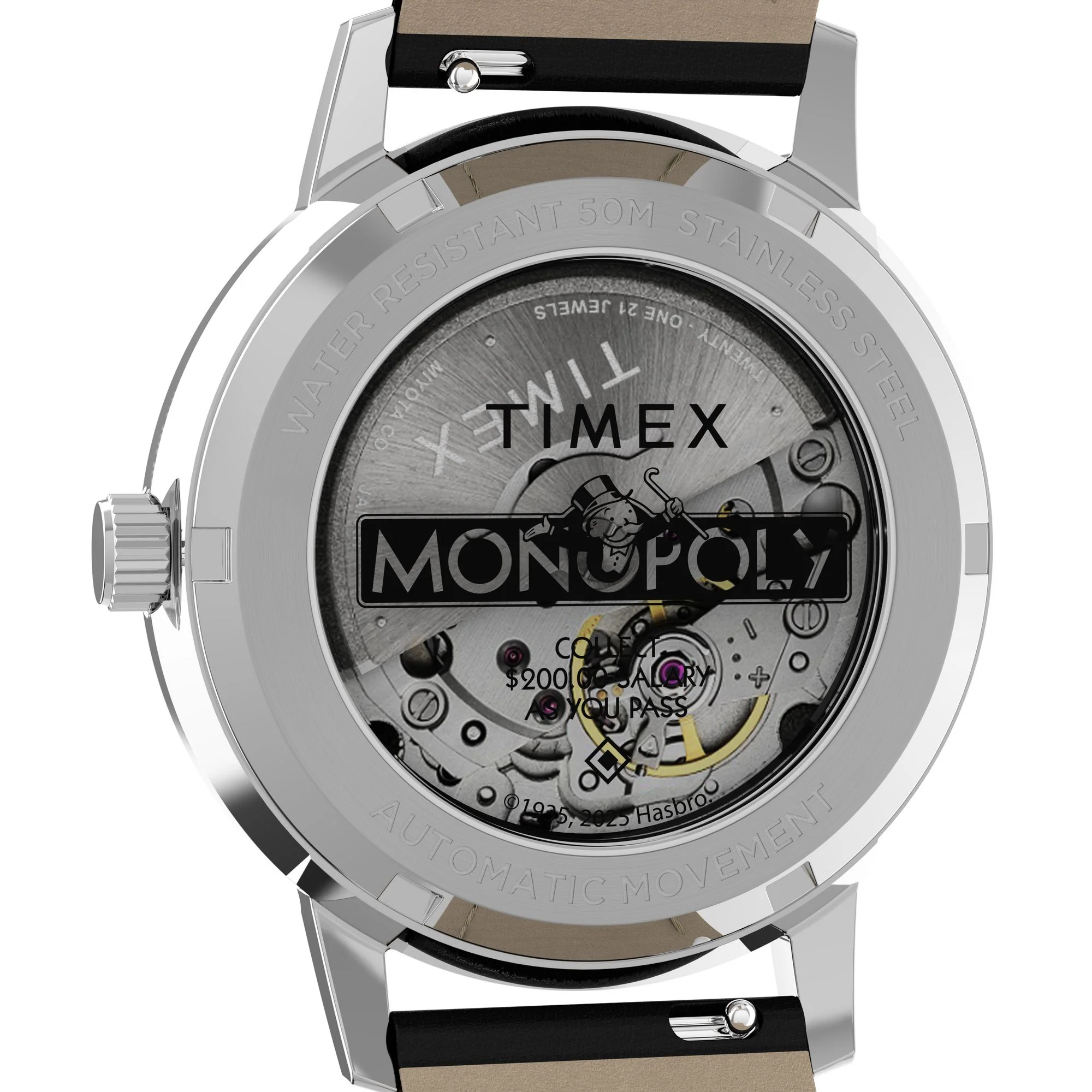 Timex x Monopoly Marlin 38mm Leather Strap Watch - Image 4
