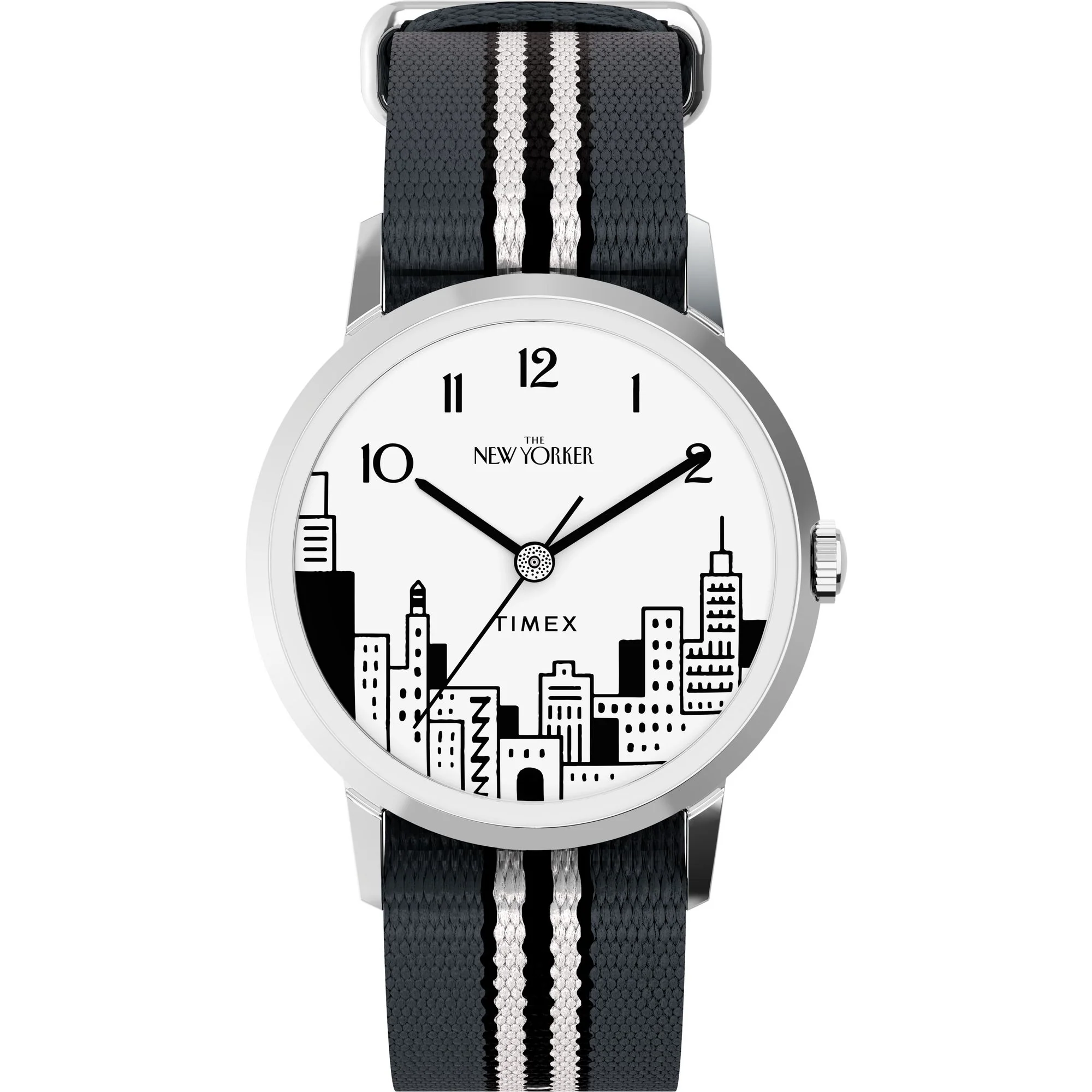 Timex x The New Yorker Marlin® Hand Wind 34mm Leather Strap Watch - TWG066100X6 - Image 6