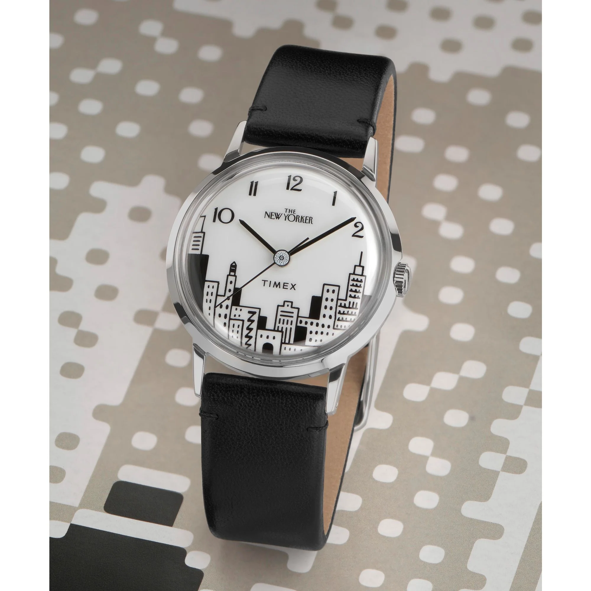 Timex x The New Yorker Marlin® Hand Wind 34mm Leather Strap Watch - TWG066100X6 - Image 8