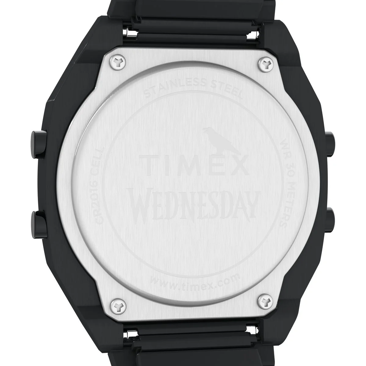 Timex x Wednesday T80 36mm Stainless Steel Expansion Band Watch - TW2Y19500X6 - Image 2