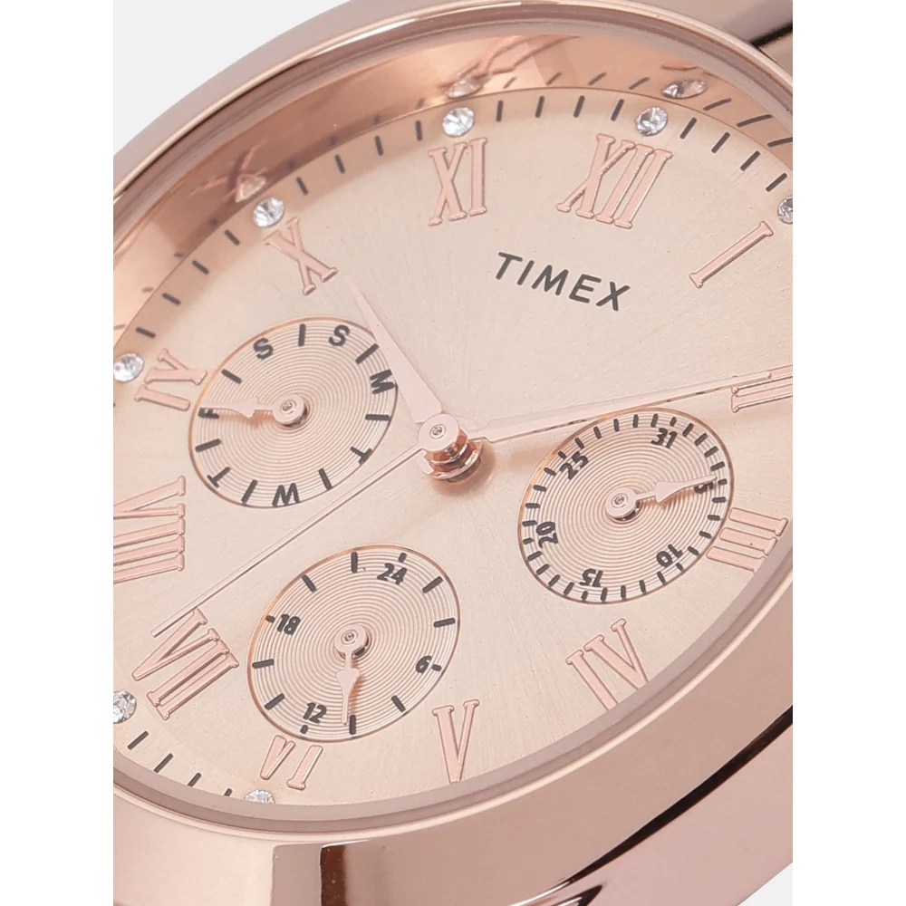 Timex Fashion Women's Rose Gold Dial Round Case Multifunction Function Watch -TW000Q810 - Image 13
