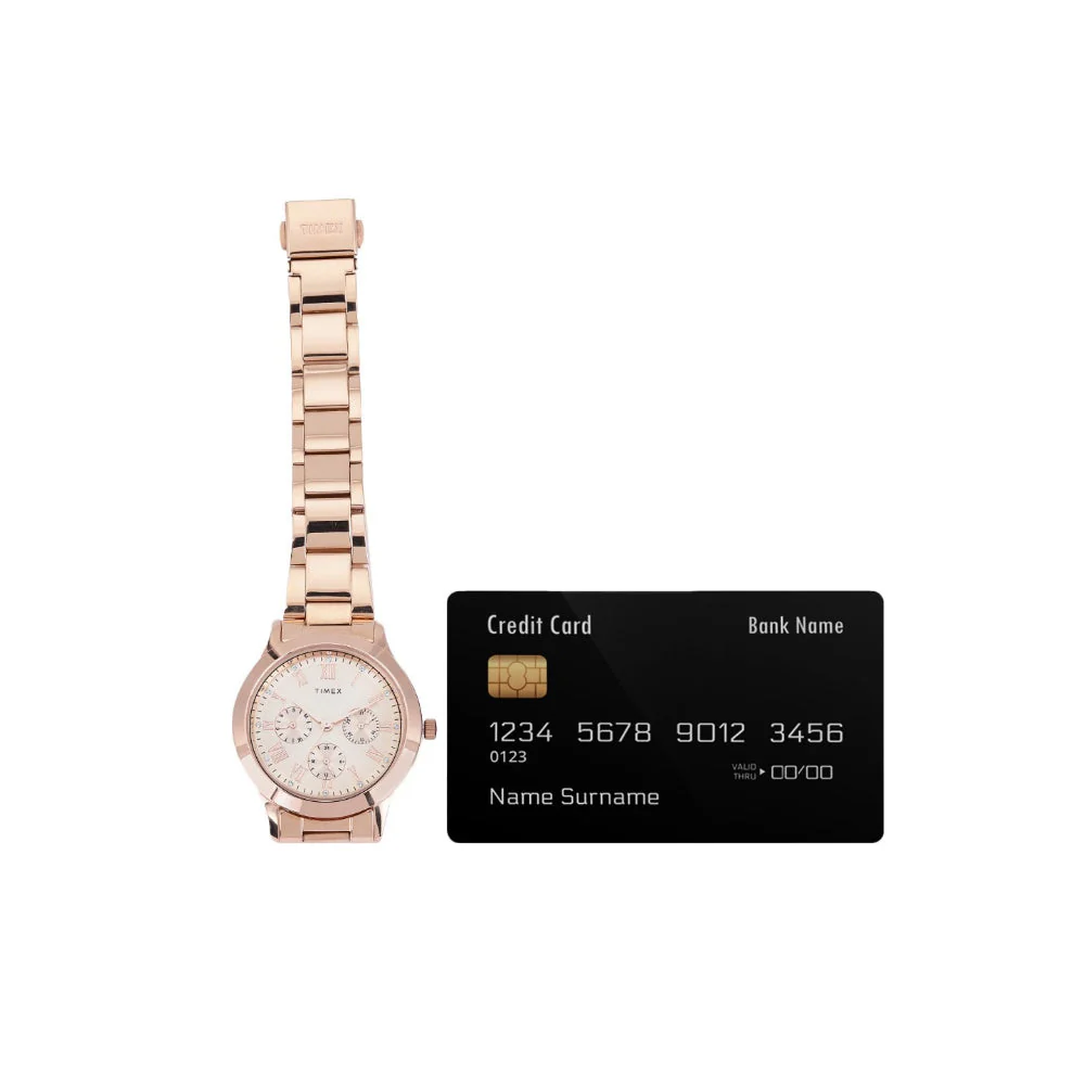 Timex Fashion Women's Rose Gold Dial Round Case Multifunction Function Watch -TW000Q810 - Image 3