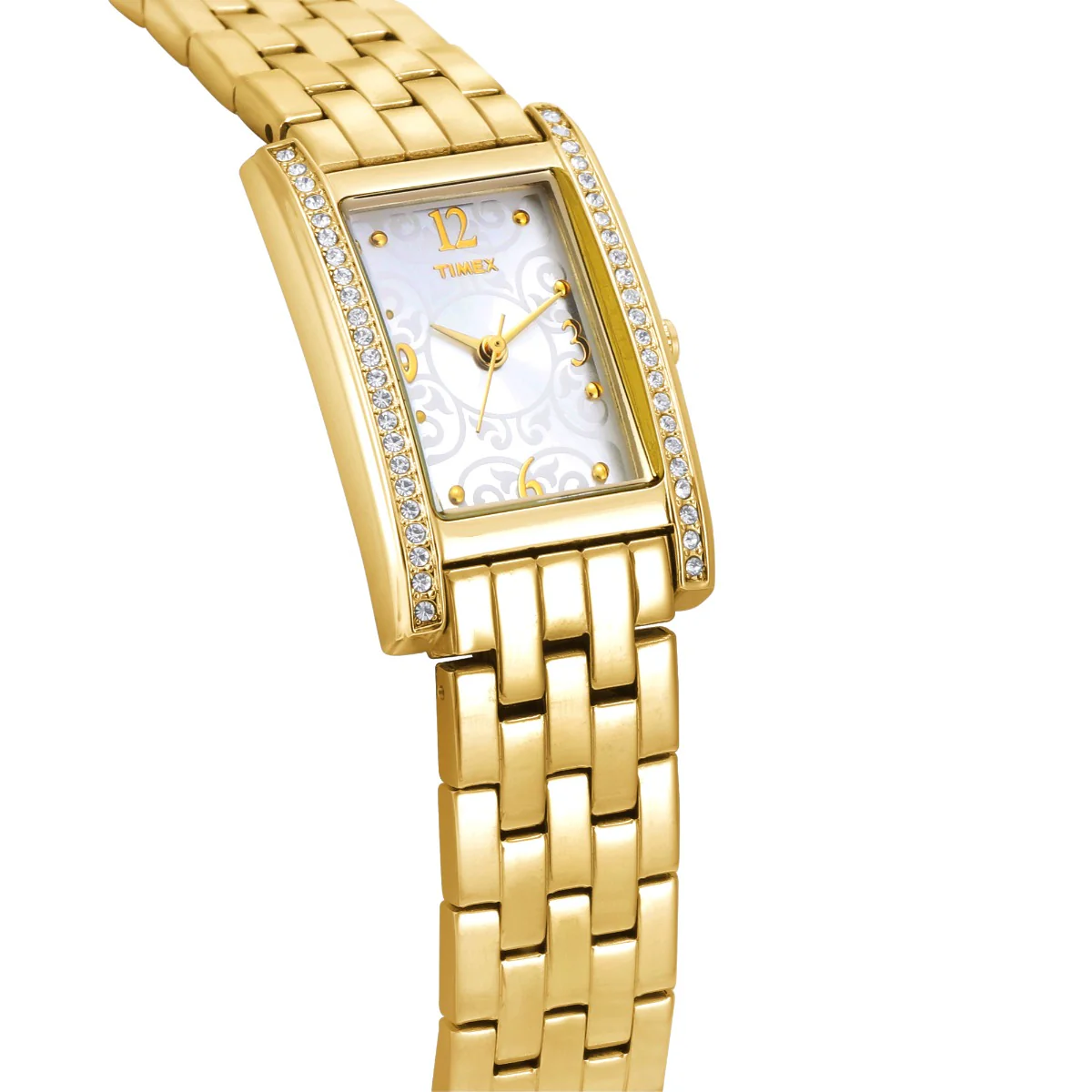 Timex Fashion Women's Silver Dial Rectangle Case 3 Hands Function Watch -TW000Y704 - Image 5