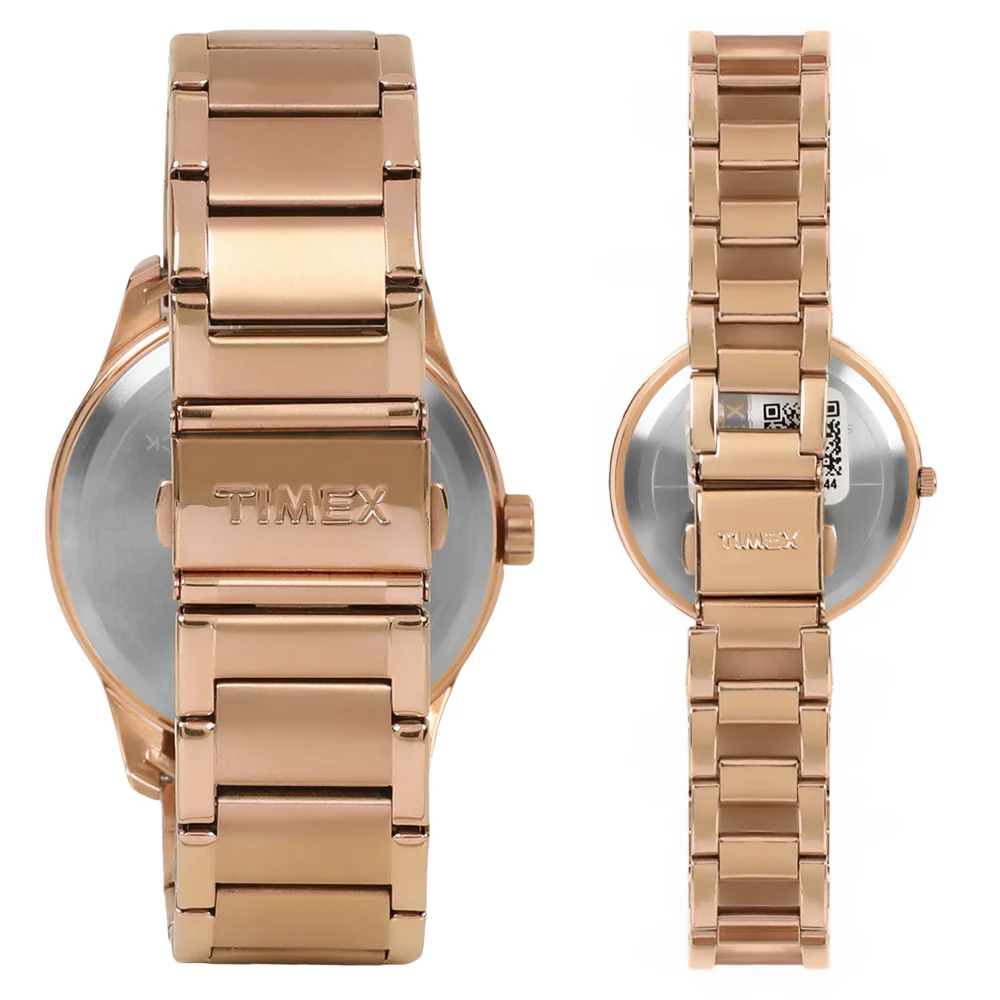 Timex Empera Pairs Rose Gold Dial Round Case Multifunction Function Watch -TW00PR266 - Image 4
