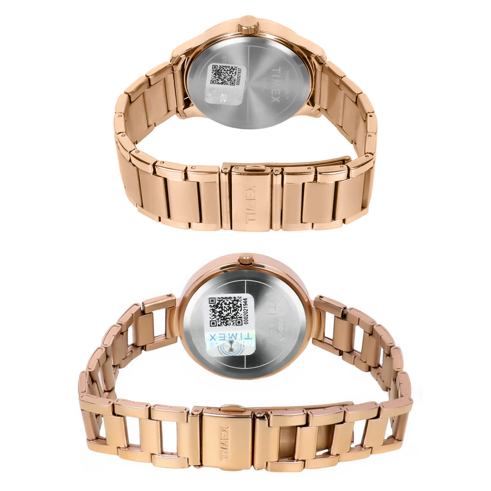 Timex Empera Pairs Rose Gold Dial Round Case Multifunction Function Watch -TW00PR266 - Image 5