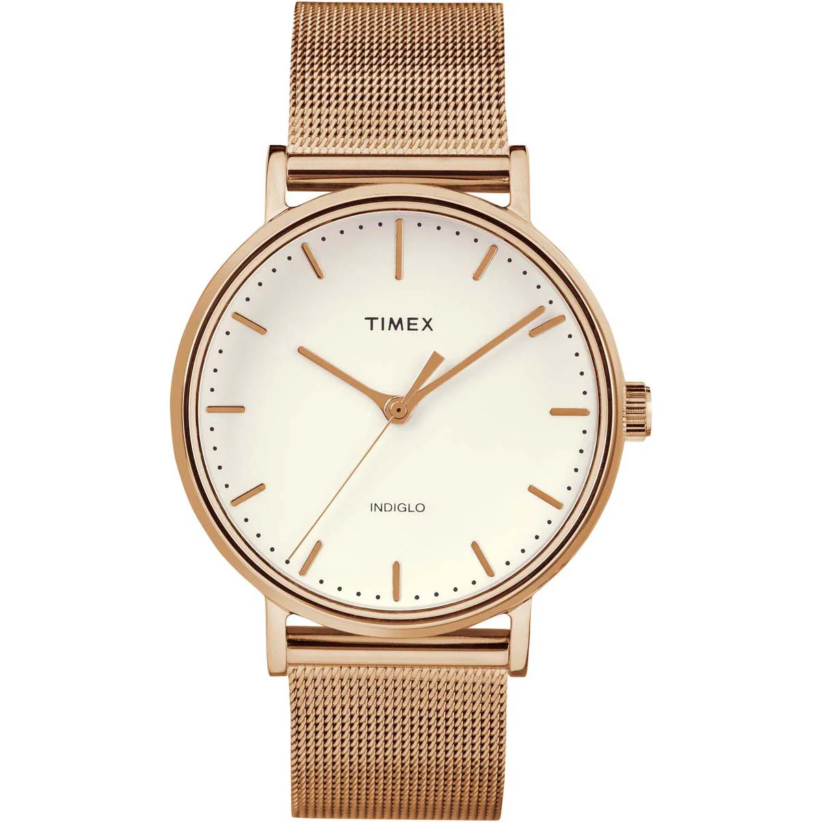 Timex Global Women's Rose Gold-Tone Dial  Case Stainless-Steel-Mesh-Bracelet Function Watch -TW2R26400 - Image 4