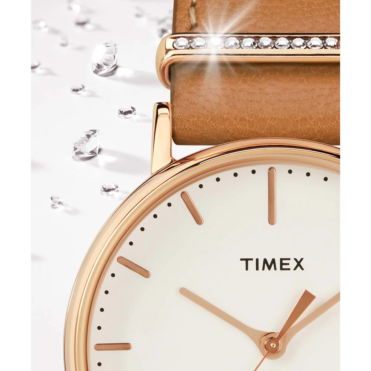 Timex Global Women's Rose Gold-Tone Dial  Case Designed-with-Crystals Function Watch -TW2R70200 - Image 4
