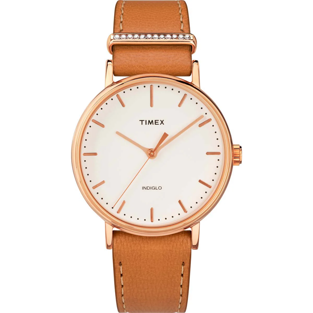 Timex Global Women's Rose Gold-Tone Dial  Case Designed-with-Crystals Function Watch -TW2R70200 - Image 6