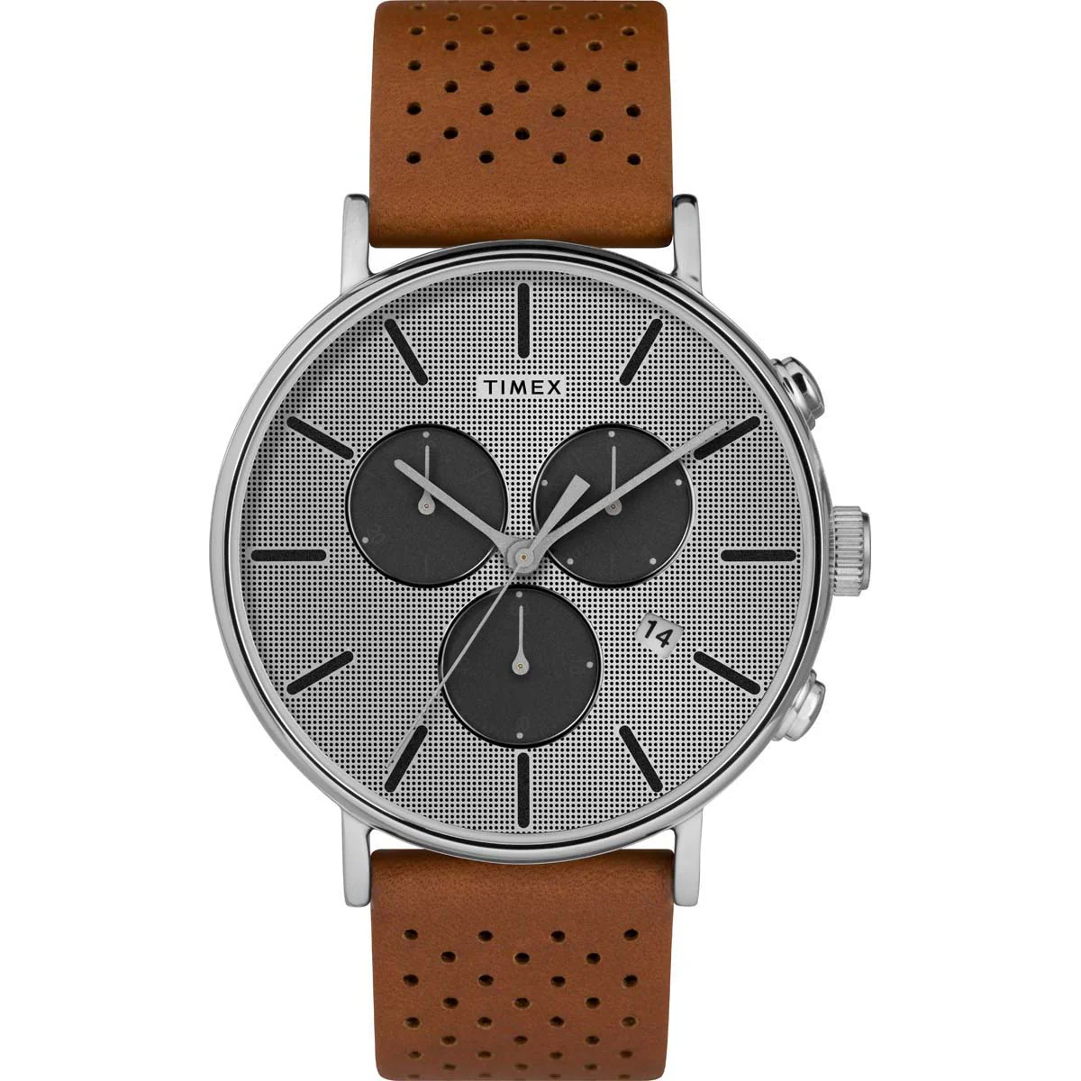 Timex Essential Collection Men's Quartz Analog Silver-Tone Dial Round Case Leather-Strap Function Watch -TW2R79900 - Image 4