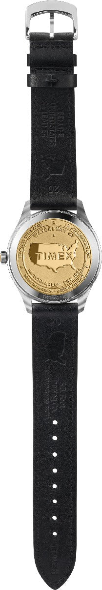 Timex American Documents Men's Swiss Quartz Analog Stainless Steel Dial Round Case Leather-Strap Function Watch -TW2R82700 - Image 4