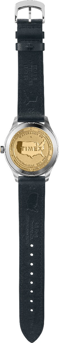 Timex American Documents Men's Swiss Quartz Analog Stainless Steel Dial Round Case Leather-Strap Function Watch -TW2R82800 - Image 10