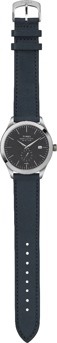 Timex American Documents Men's Swiss Quartz Analog Stainless Steel Dial Round Case Leather-Strap Function Watch -TW2R82800 - Image 5