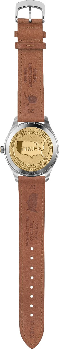 Timex American Documents Men's Swiss Quartz Analog Stainless Steel Dial Round Case Leather-Strap Function Watch -TW2R82900 - Image 10