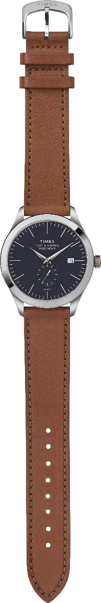 Timex American Documents Men's Swiss Quartz Analog Stainless Steel Dial Round Case Leather-Strap Function Watch -TW2R82900 - Image 11