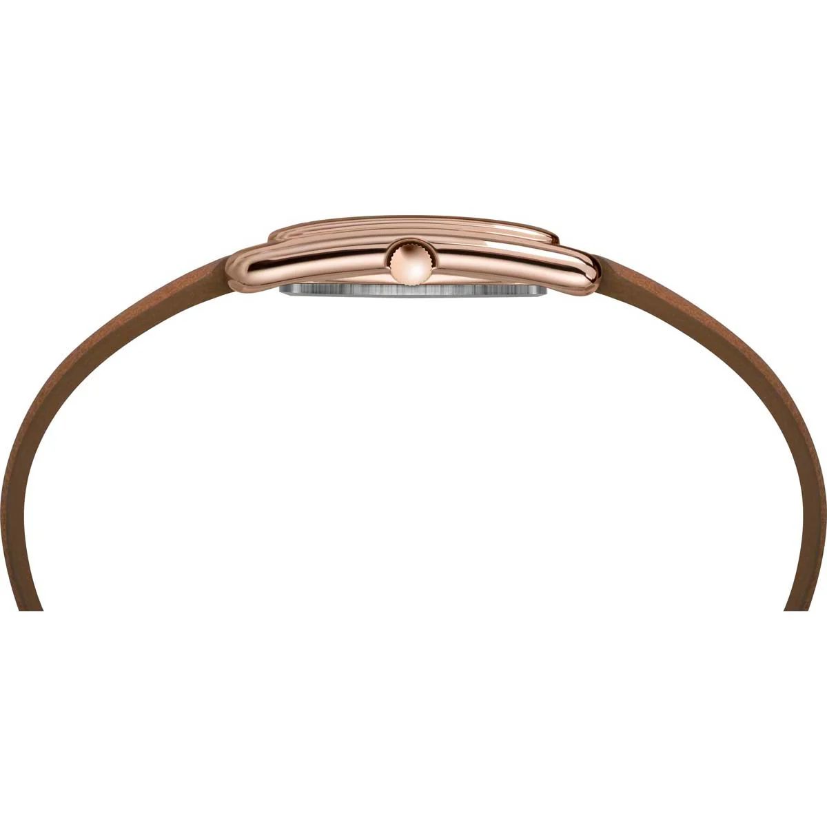 Timex Global Women's Rose Gold-Tone Dial  Case Leather-Strap Function Watch -TW2R89500 - Image 2