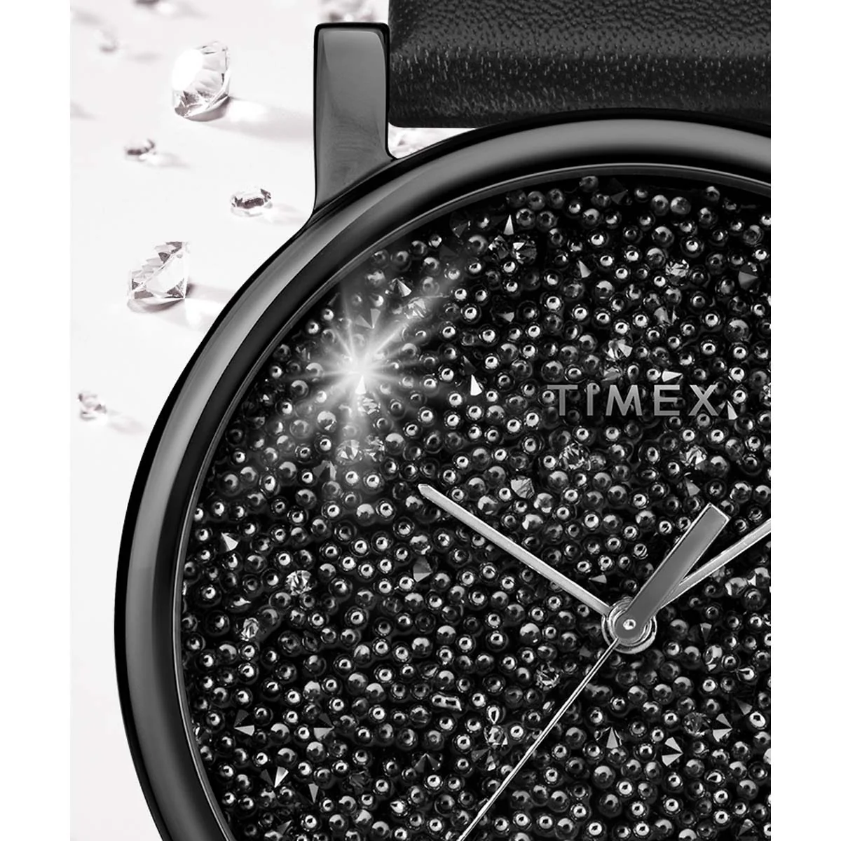 Timex City Collection Women's Quartz Analog Black Dial Round Case Leather-Strap Function Watch -TW2R95100 - Image 8
