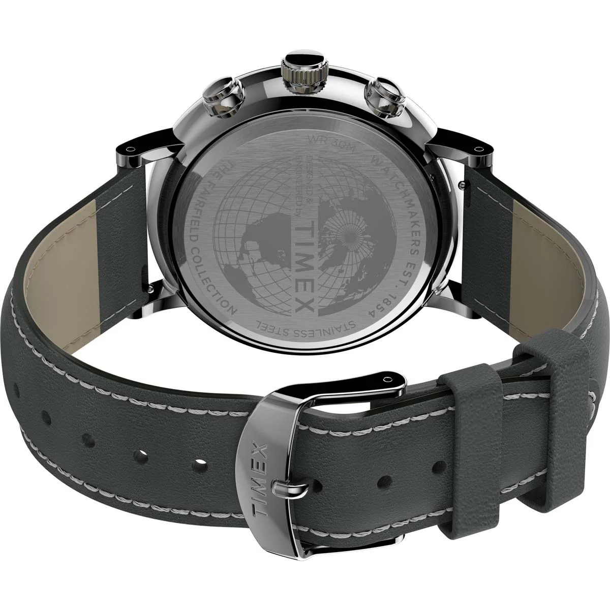 Timex Essential Collection Men's Quartz Analog Silver-Tone Dial Round Case Leather-Strap Function Watch -TW2T67500 - Image 4