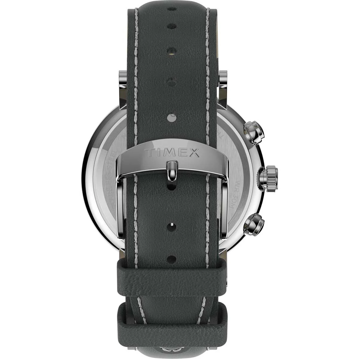 Timex Essential Collection Men's Quartz Analog Silver-Tone Dial Round Case Leather-Strap Function Watch -TW2T67500 - Image 7